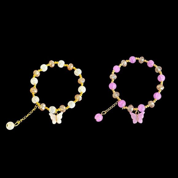Jewelry - Sunset & Moonlight – Butterfly Beaded Bracelet Duo Gift Set